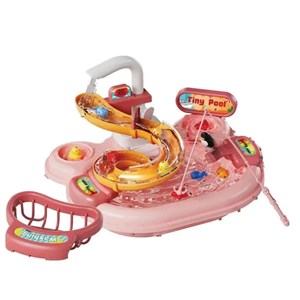 اسباب بازی سینک ظرفشویی و سرسره ماهی صورتی Dream Play Pool 2 in 1_اسباب بازی لوازم خانگی